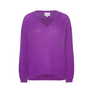 American Dreams Silja v neck knit deep purple -