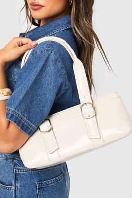 Double Buckle Detail Bowling bag