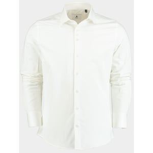 Bos Bright Blue Casual hemd lange mouw slim fit napoli/off-white