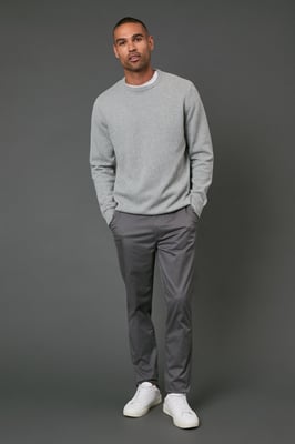 Grey Premium Slim Fit Chino Trouser