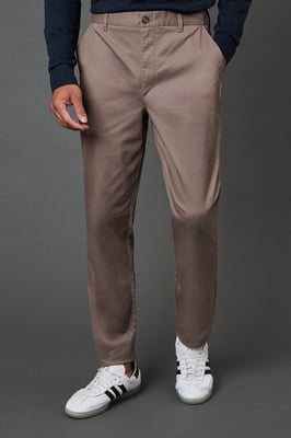 Taupe Slim Fit Chino Trousers