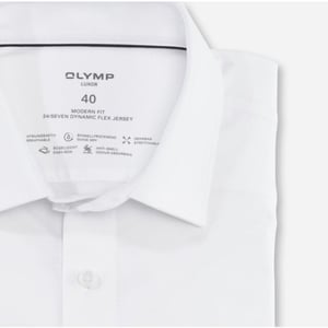 Olymp 120264 00 white heren overhemd luxor 24/seven modern fit