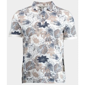 Bos Bright Blue Polo korte mouw polo print 2822425/801 porcellana