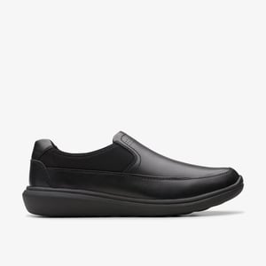 Watchet Step Black Leather Shoes