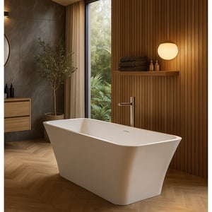 Badplaats Ligbad lily 170 x 75 x 58 cm vrijstaand bad hoogglans
