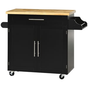 4goodz Homcom keukenwagen / keukentrolley met werkblad en kruidenrek