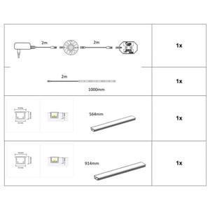 Furnilux Lichtprofiel 2-pack 60/95 koud