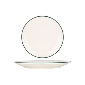 Rinart Dinerbord green edge porselein 25 cm set van 6