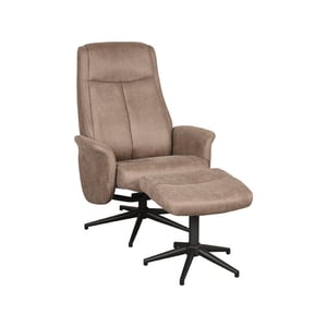 Label51 Fauteuil bergen - micro suede incl. hocker 62x77x53 cm