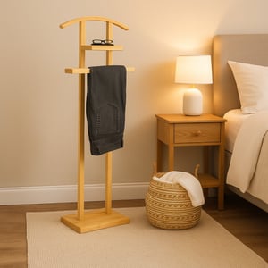 Casa di Elturo Dressboy kledingstandaard kledingbutler bamboe h113 cm