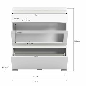 Furnilux Shoelove schoenenkast vitrine wit nb nb