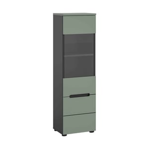 Furnilux Canu vitrinekast staand-hangend smoke nb basaltgrijs nb abs. smoke