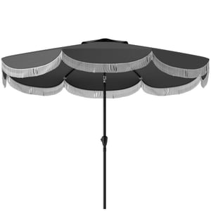 4goodz Kantelbare parasol met volant 269 cm donkergrijs