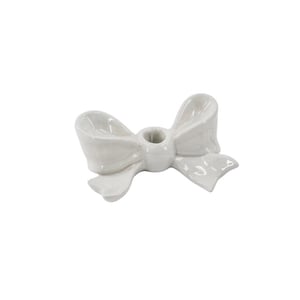 House Vitamin Candle holder bow- white-18x9x7 cm