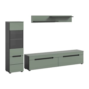 Furnilux Canu wandcombinatie staand-hangend smoke nb basaltgrijs nb abs. smoke