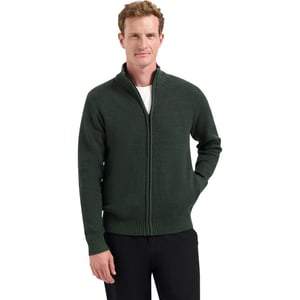 No Excess Cardigan 2 coloured melange dark green