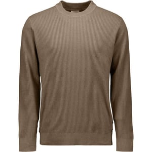No Excess Pullover crewneck rib taupe