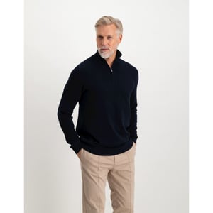 Saint Steve Cas 19480 dark navy heren zip trui