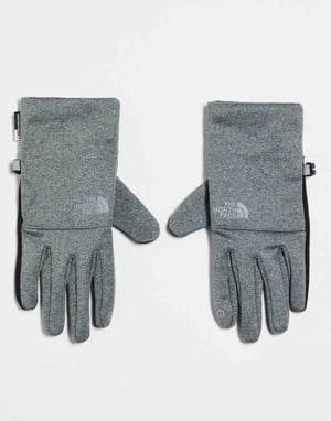 The North Face – Etip – Grå handskar som är kompatibla med pekskärm