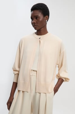 Cashmere Wool Blend Knit Cardigan