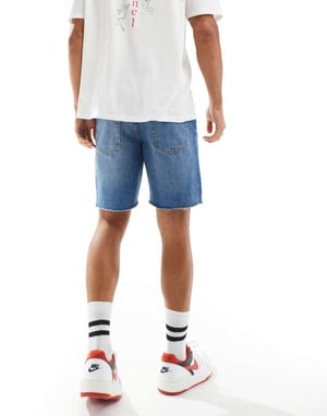 ADPT – Vida, avskurna jeansshorts i mellantvätt