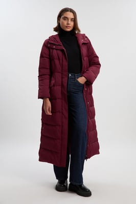 Real Down Belted Maxi Coat