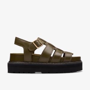 Orianna Twist Donkergroene Lea Sandalen