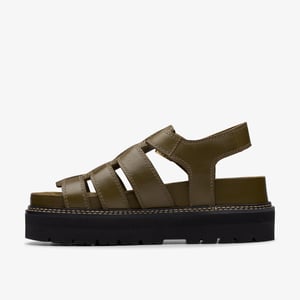 Orianna Twist Donkergroene Lea Sandalen