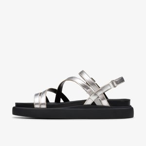 Aristella Roze Zilveren Metallic Sandalen