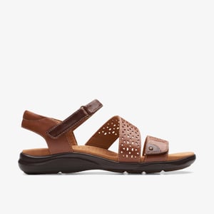 Kitly Way Tan Leer Sandalen