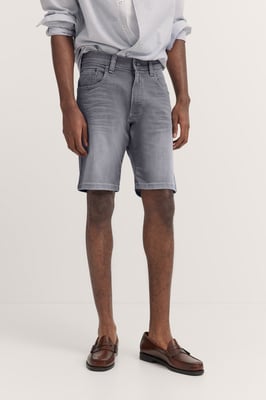 Bugatti Herren Jeans Bermuda in used-wash dessin