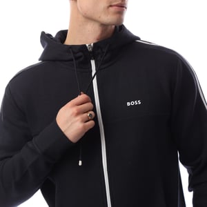 Men's Boss Saggynos Zip Hoodie in Dark Blue