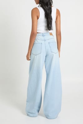 Tall Mid Waist Loose Fit Wide Leg Jean