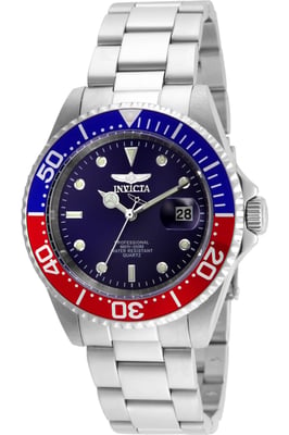 Invicta Pro Diver 24946 Heren Horloge - Quartz Uurwerk - Roestvrij Staal met blauwe Wijzerplaat - 40mm