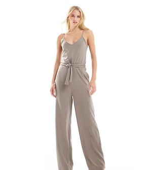 JDY Tall – Stenfärgad jumpsuit med smala axelband