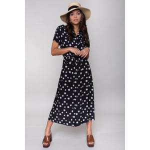 Colourful Rebel Dalia daisy shortsleeve maxi dress