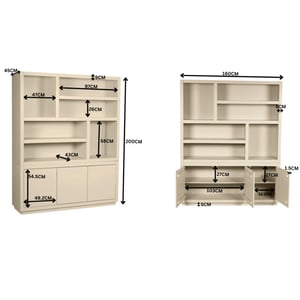 Starfurn vakkenkast brussel sand xl 160 cm