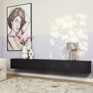 Starfurn zwevend tv meubel vision black 240 cm