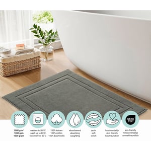 DoubleDry Hotel badmat 50 x 80 cm – 100% katoen – zacht en absorberend –