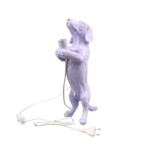 House Vitamin Table lamp dachshund lamp polyresin lilac e14 10x15x38cm
