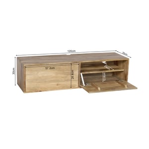 Starfurn zwevend tv meubel vision natural 120 cm