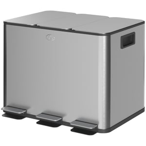 Homcom Pedaalemmer afvalscheiding 3 x 20l geurfilter soft-close emmers