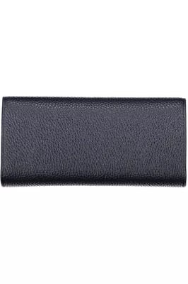 Th Wallet Geprint Leer Marineblauw