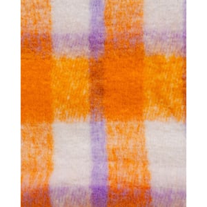 Geweven Sjaal Gingham Ruit Oranje
