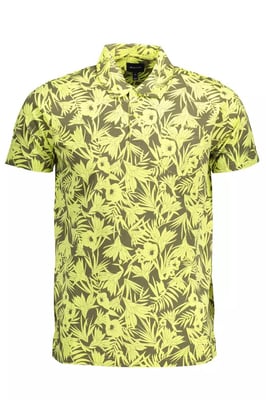 Blommig Mönstrad Polo T-shirt Kort Ärmd