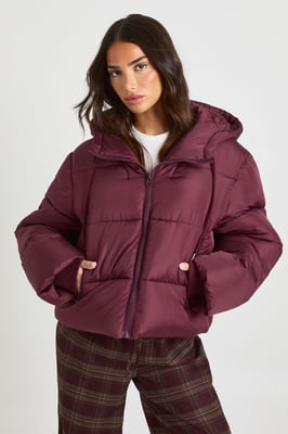 Petite Hooded Padded Puffer Jacket
