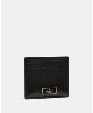 Bridget Crinkle Patent Small Slim Card Holder