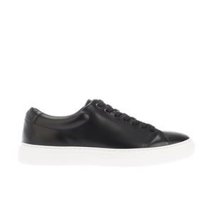 Men's Boss Enlight Leather Trainers in Black