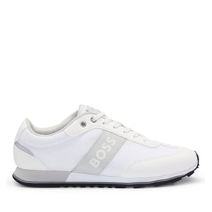 Men's Boss Parkour Mixed Material Trainers in White