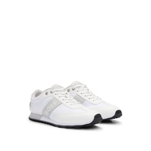 Men's Boss Parkour Mixed Material Trainers in White